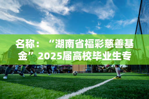 名称：“湖南省福彩慈善基金”2025届高校毕业生专场招聘会举行